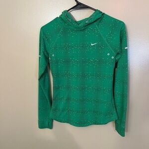 Nike Dri-Fit Green Hooded Pullover Sz XS